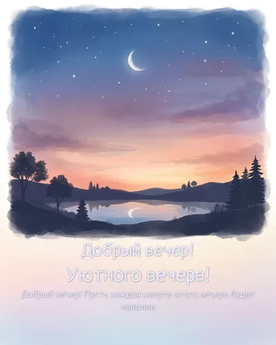Добрый вечер! Уютного вечера! — evening stars 08